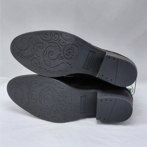 White Mountain Womens Ankle Boots Sz 7.5 Black Suede Block Heel Coastal Cowgirl - Picture 10 of 10